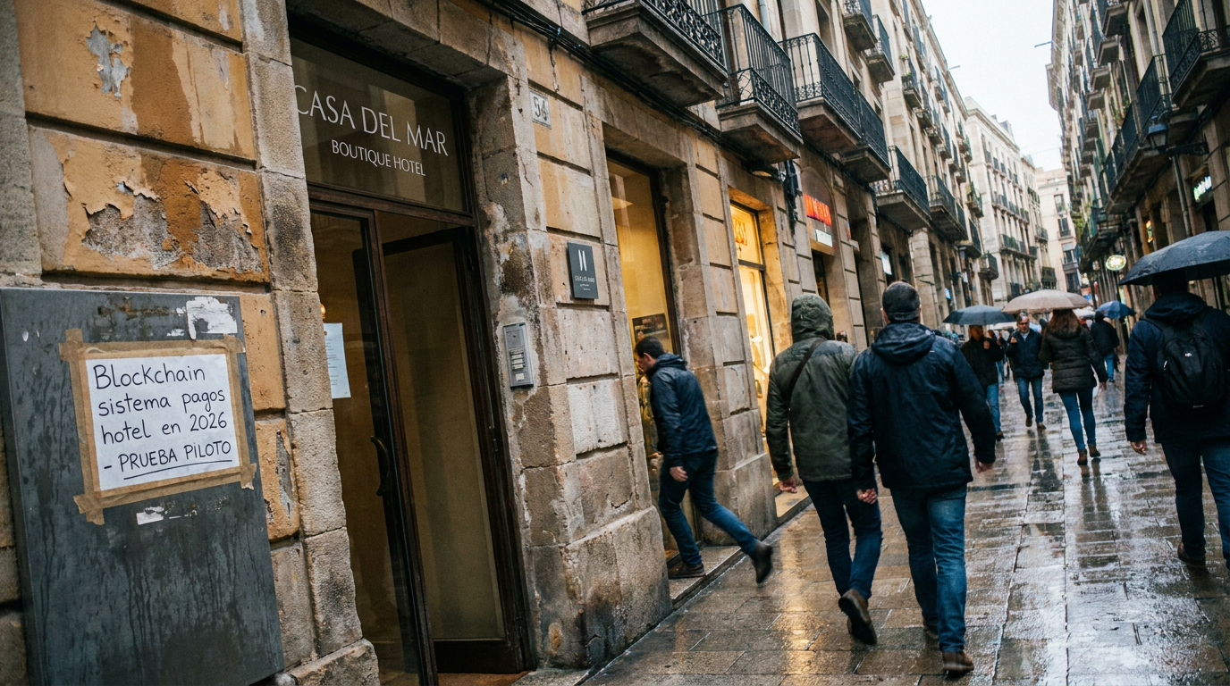 Blockchain sistema pagos hotel en 2026