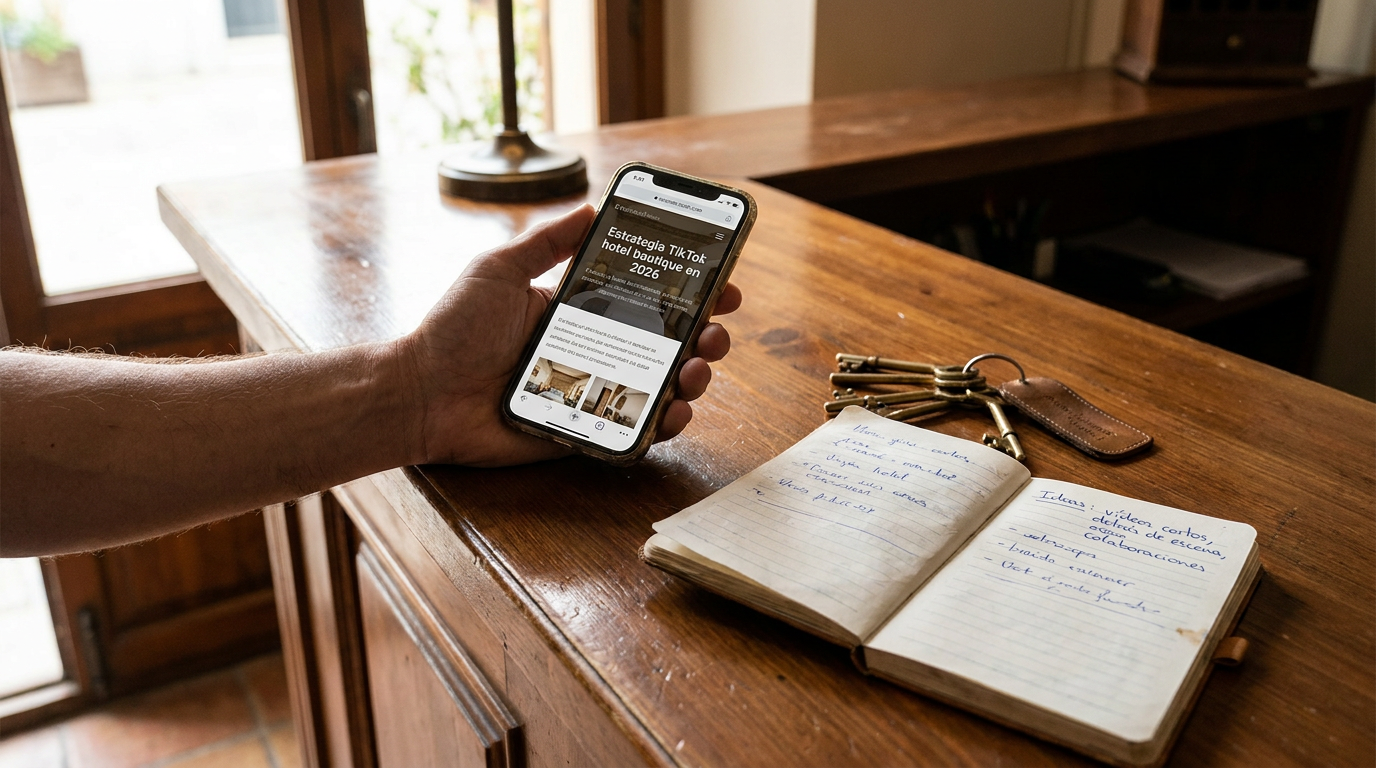 Estrategia TikTok hotel boutique en 2026